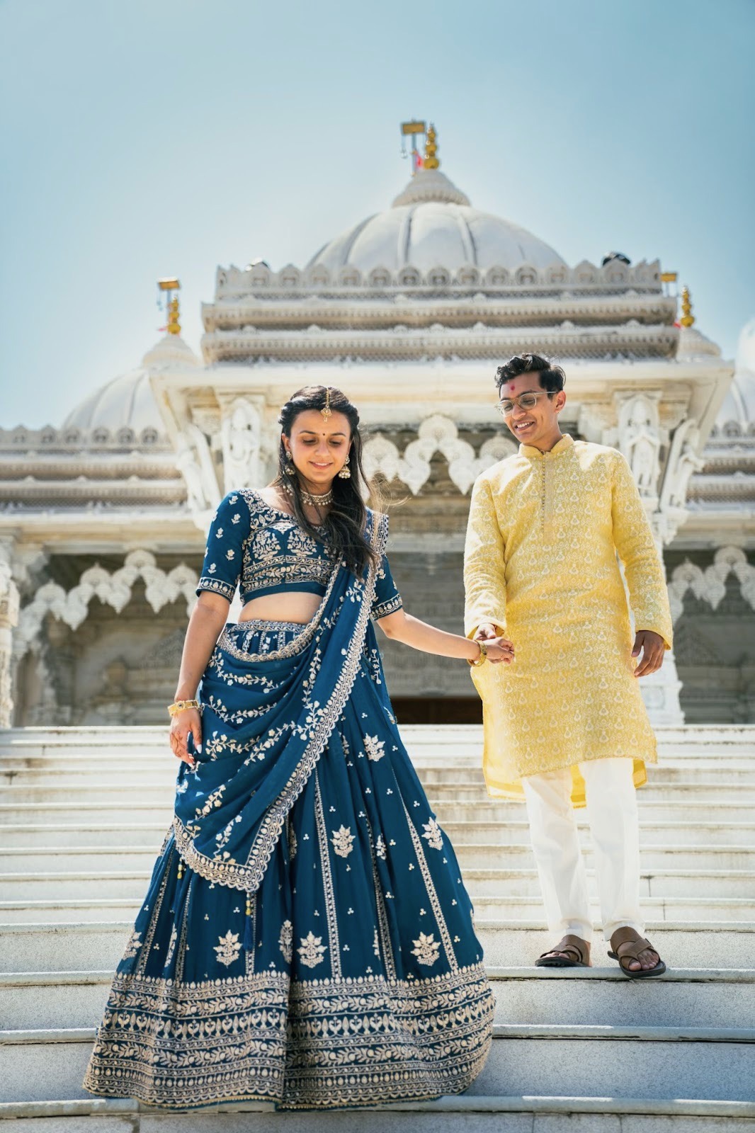 At the mandir after our engagement
